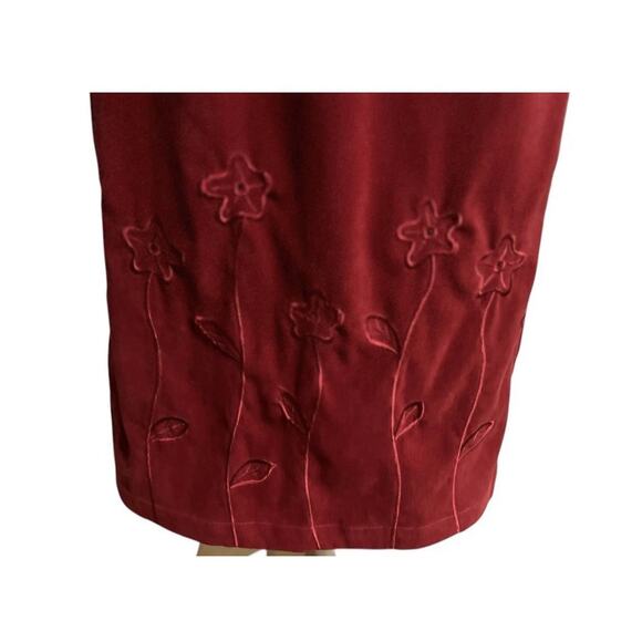 Vintage 90s Suede Feel Leaf Paisley Fall Fairy Autumn Long Pencil Skirt Lot of 3 - Picture 8 of 9